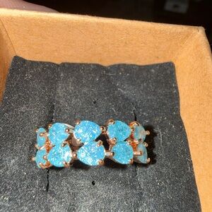 Aquamarine on rose gold